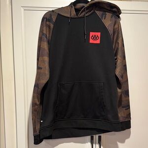 686 Black and Camo Hoodie